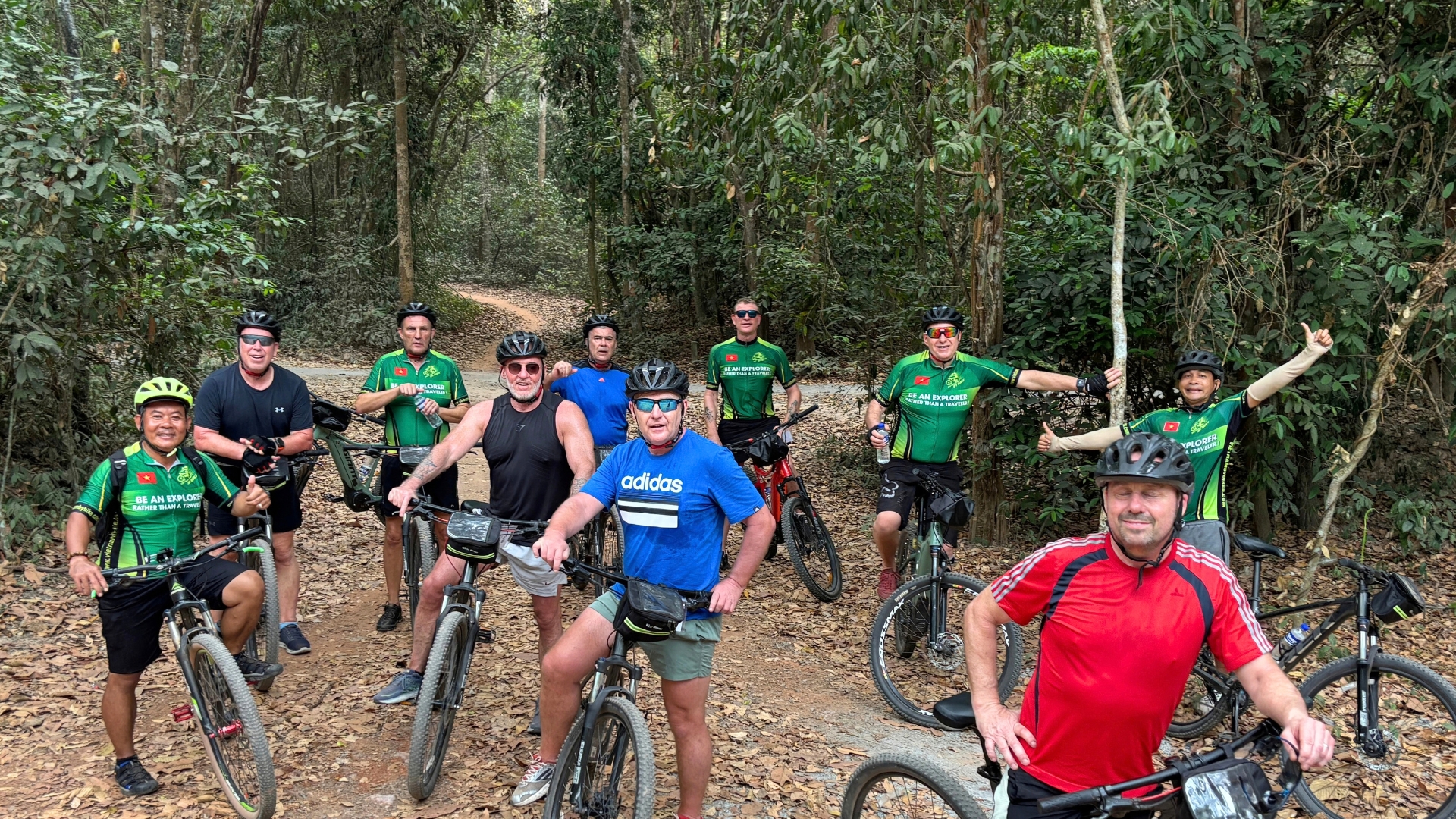 Cycling tour guide Danh Ngan scouting off-the-beaten-track trails
