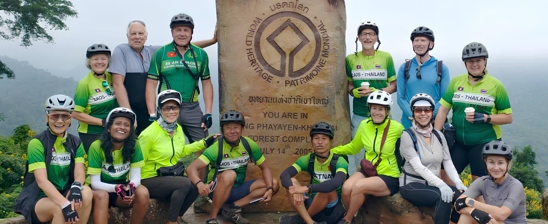 Mr. Kim Linh leading an interactive bicycle expedition in Vietnam
