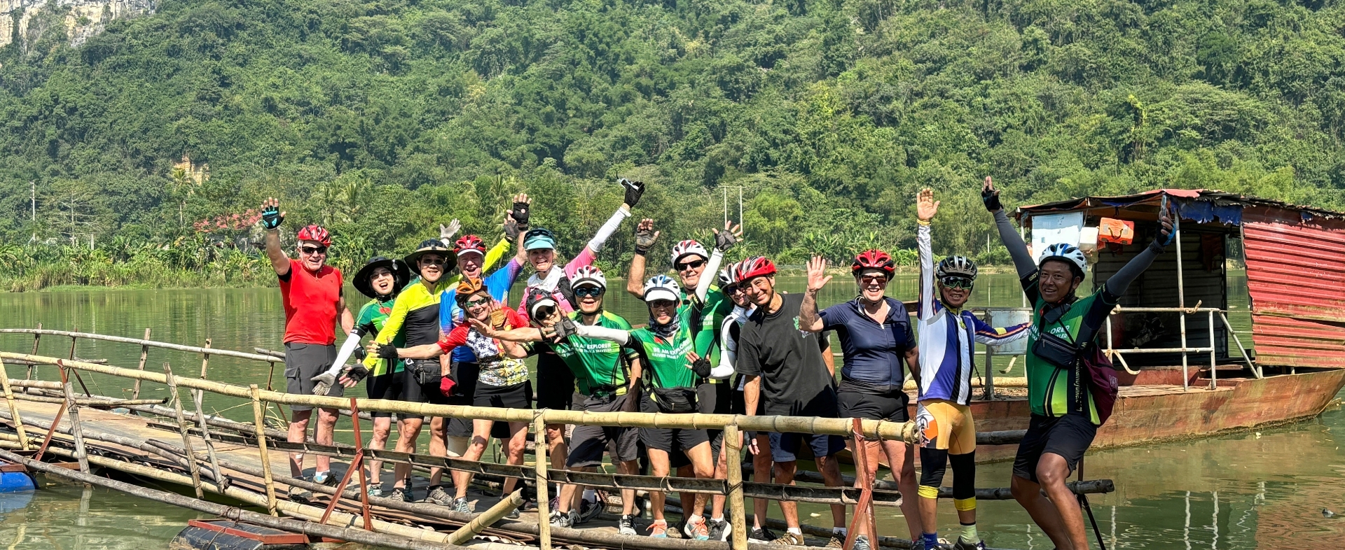 Mr. Kim Linh sharing local culture on a Vietnam cycling tour