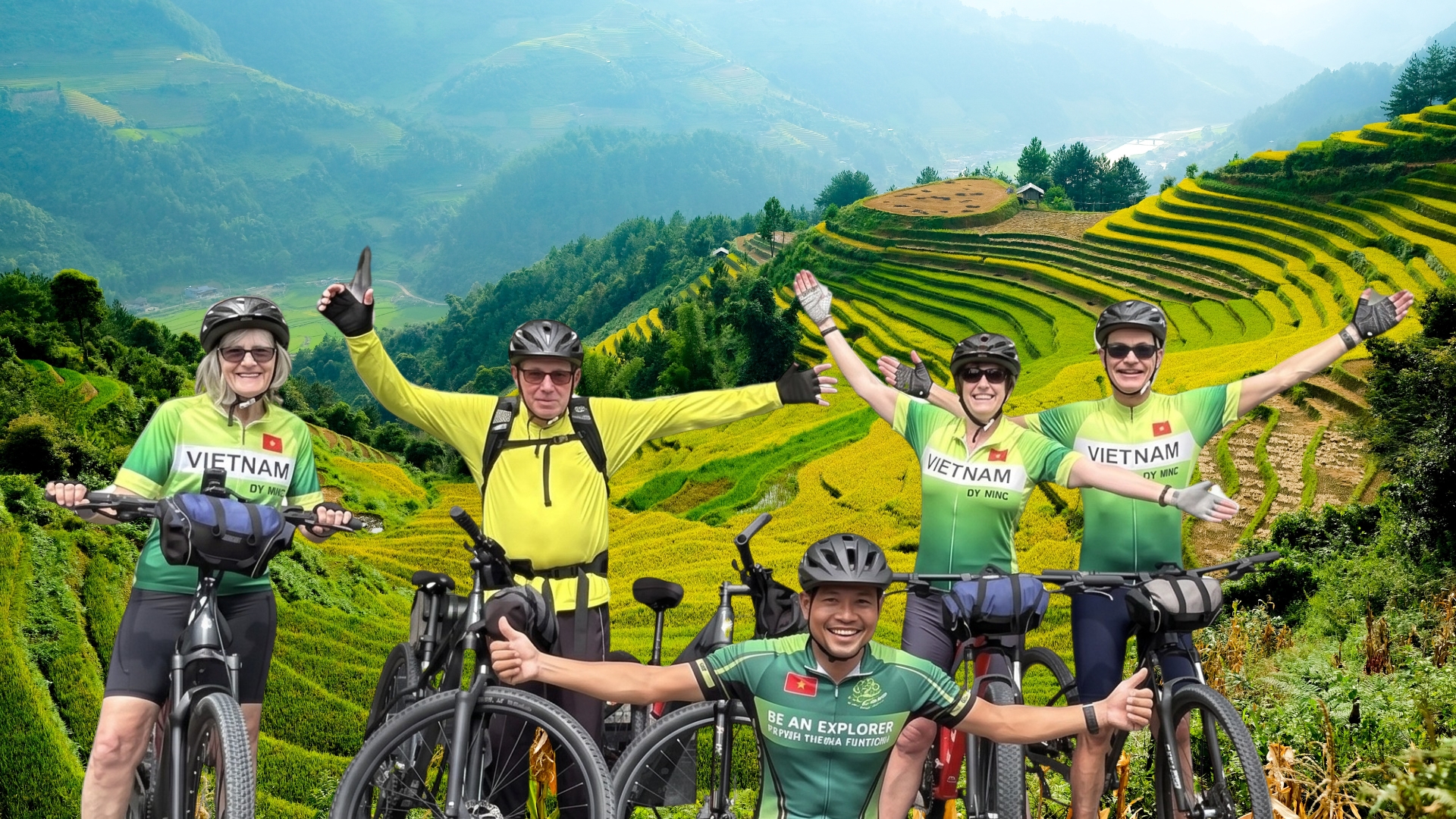 Lok Ly profile with bicycle equipment at Vietnam By Bike